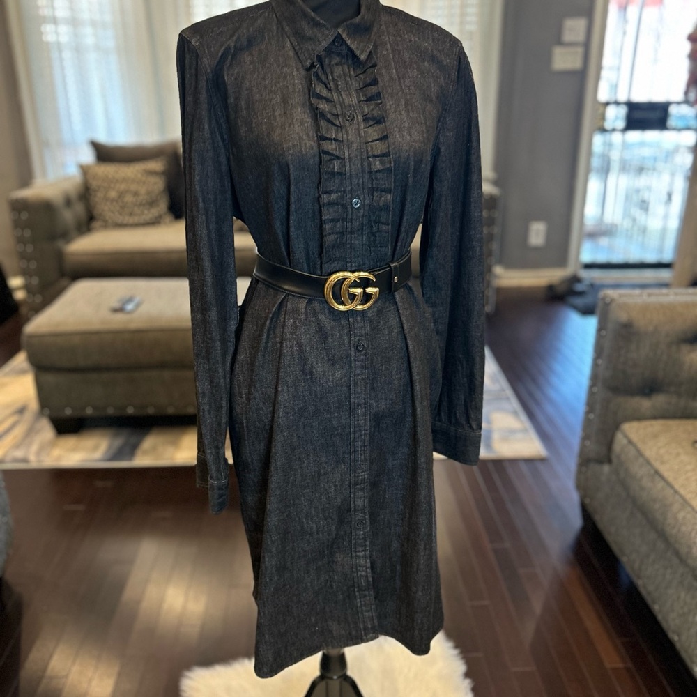 Ralph Lauren Black Long Sleeve Dress with Belt
